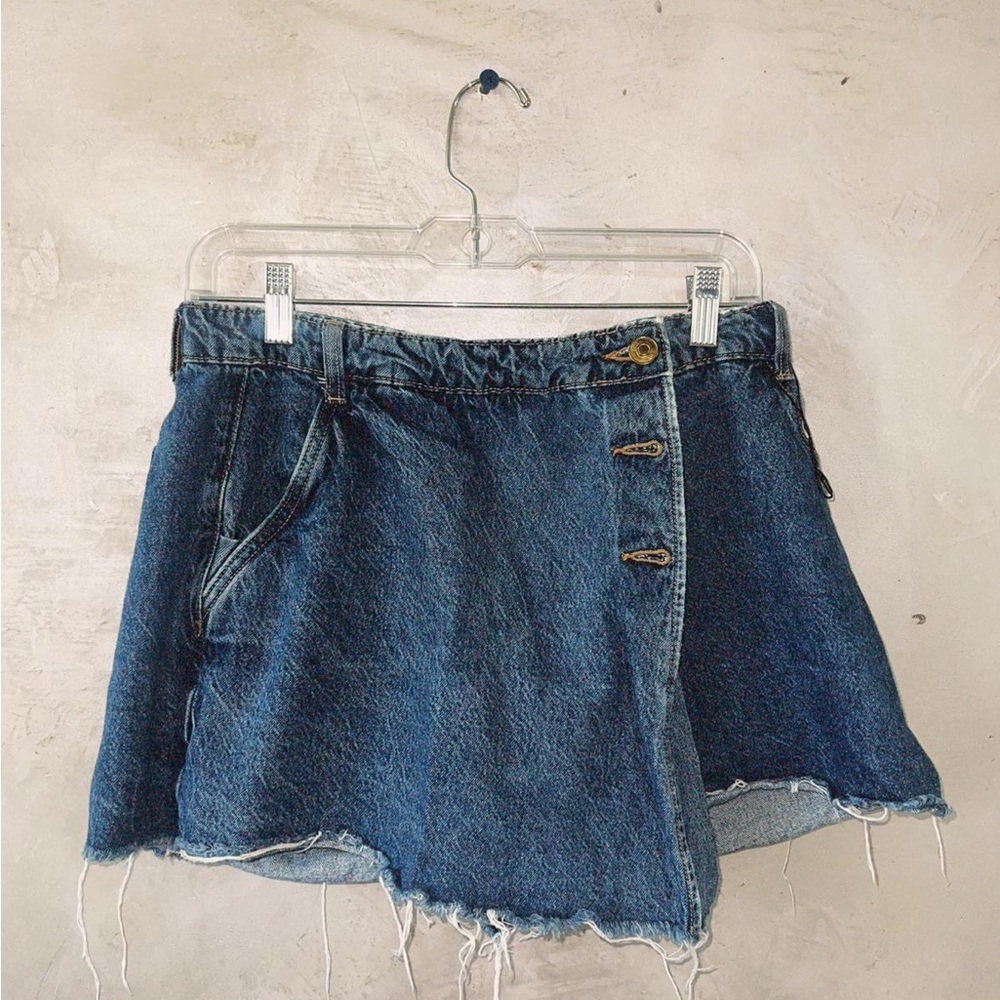 Zara Asymmetrical Denim Blue Women's Skirt